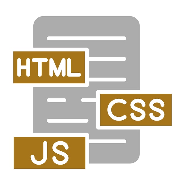 Vecteur le style d'icône html js css