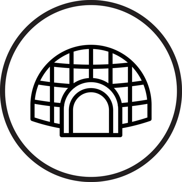 Le style de l'icône de l'igloo de conception vectorielle