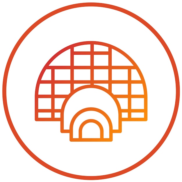 Le style de l'icône de l'igloo de conception vectorielle