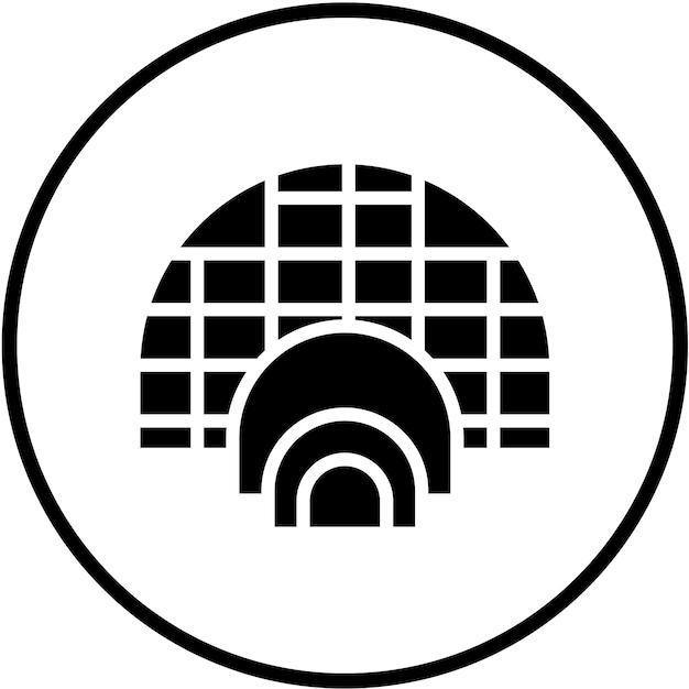 Le style de l'icône de l'igloo de conception vectorielle