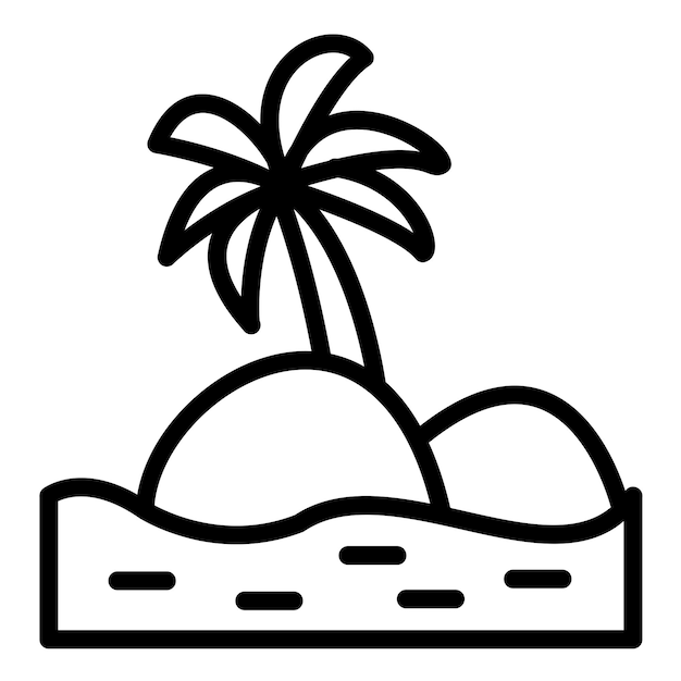 Le style d'icône de l'île de conception vectorielle