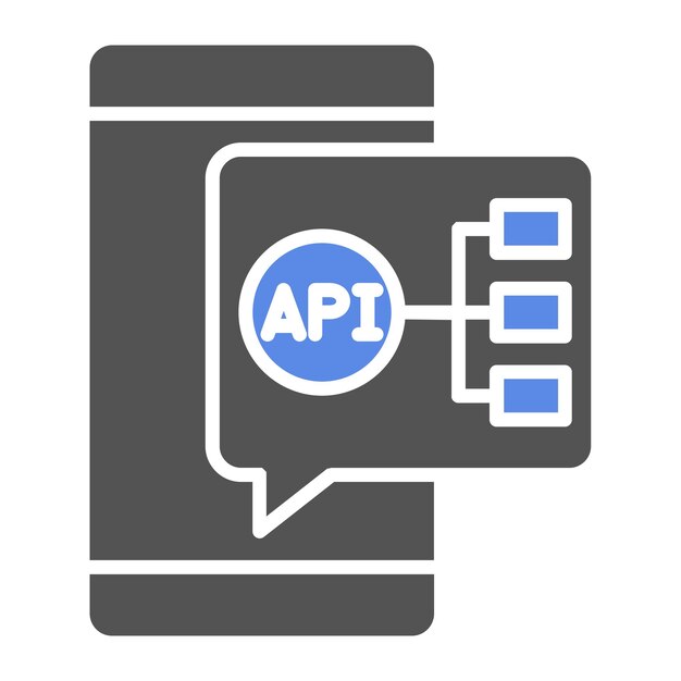 Le style de l'icône d'intégration de l'API de conception vectorielle