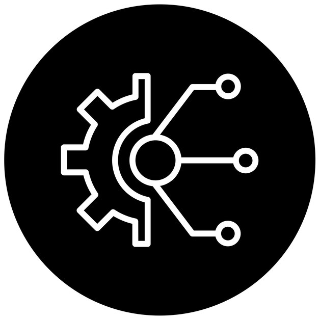 Le style de l'icône d'intégration EdTech de conception vectorielle