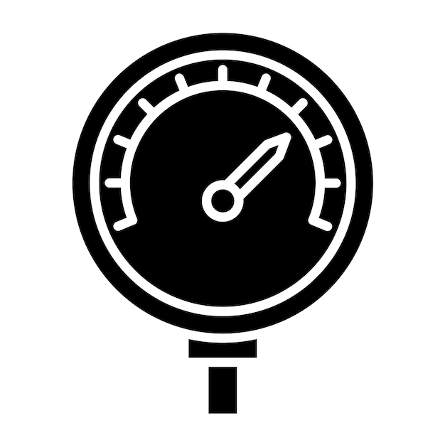 Vecteur style de l'icône de la jauge de pression vectorielle
