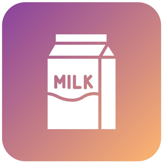 Style d'icône de lait de conception vectorielle
