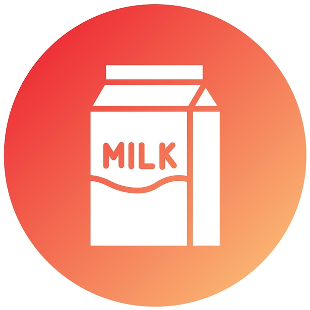 Style d'icône de lait de conception vectorielle