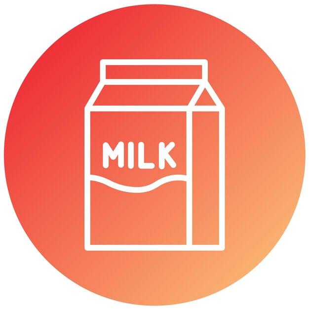 Style d'icône de lait de conception vectorielle