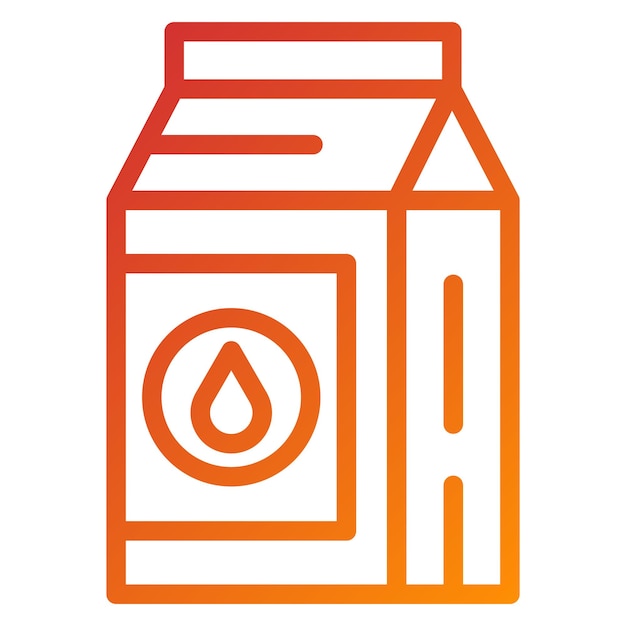 Style d'icône de lait de conception vectorielle