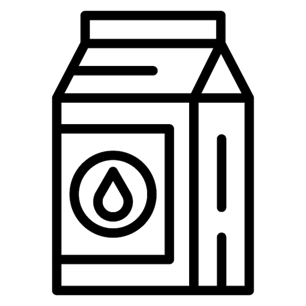 Style d'icône de lait de conception vectorielle