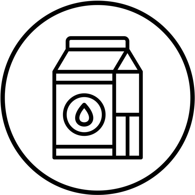 Style d'icône de lait de conception vectorielle