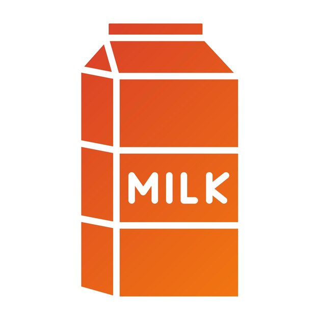 Style d'icône de lait de conception vectorielle