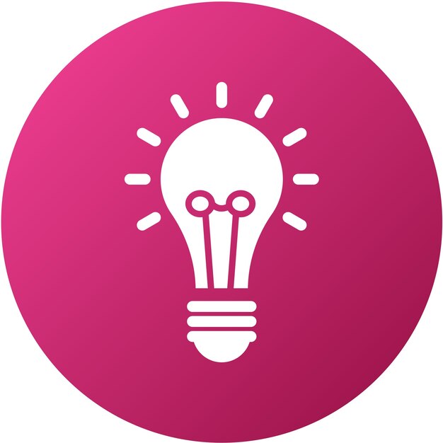 Le style de l'icône de la lampe circulaire de conception vectorielle
