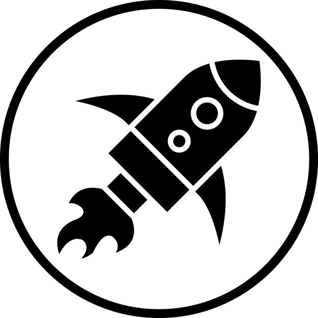 Le style de l'icône de lancement de la conception vectorielle
