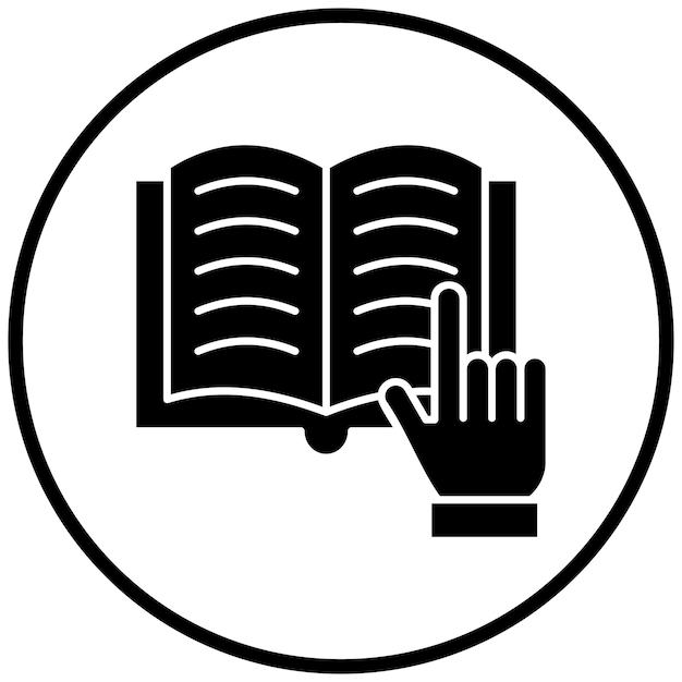 Style d'icône de lecture de conception vectorielle