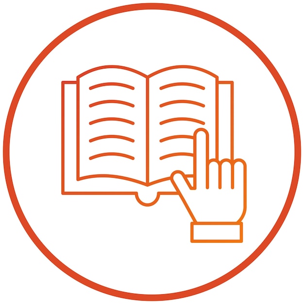 Style d'icône de lecture de conception vectorielle