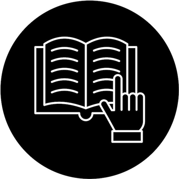 Style d'icône de lecture de conception vectorielle