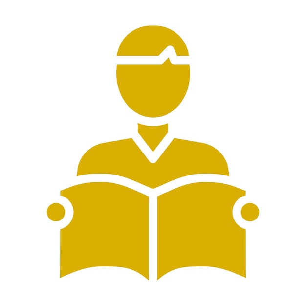 Le style de l'icône de lecture de l'étudiant de conception vectorielle