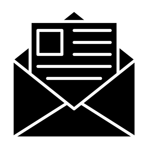 Le style de l'icône de la lettre d'information vectorielle