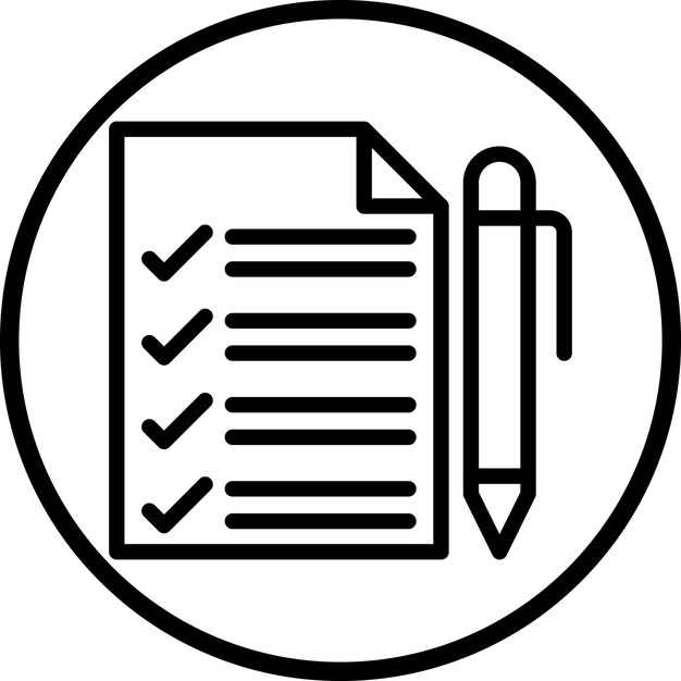 Style d'icône de la liste de coupe de conception vectorielle
