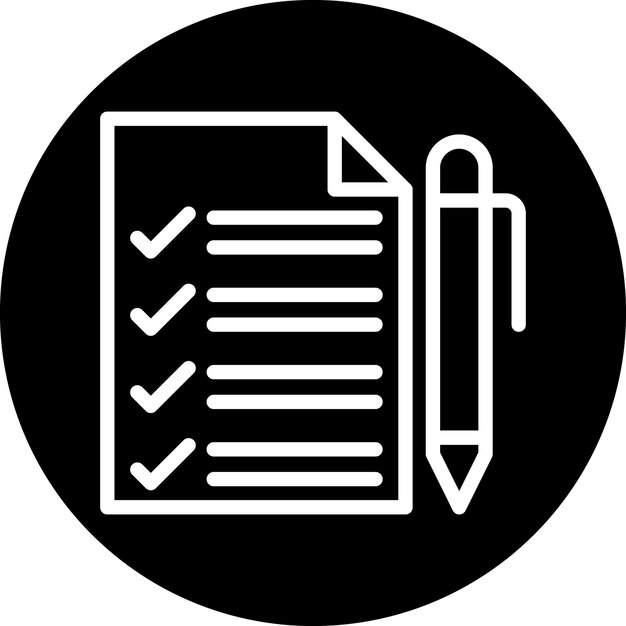 Style d'icône de la liste de coupe de conception vectorielle