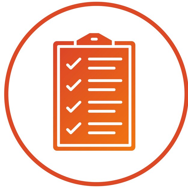 Style d'icône de la liste d'éléments de conception vectorielle