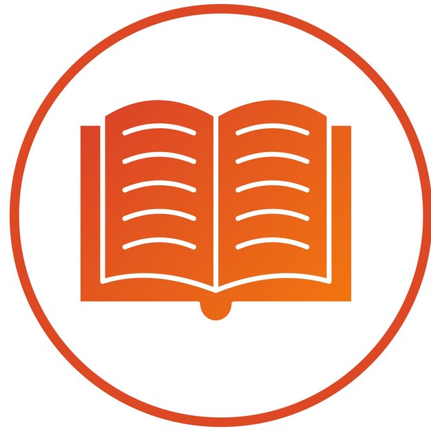 Style d'icône de livre de conception vectorielle