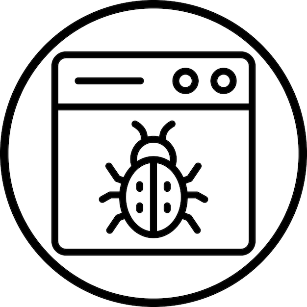 Style d'icône de logiciel malveillant de conception vectorielle