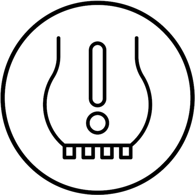 Le style de l'icône lumineuse du TPMS de conception vectorielle