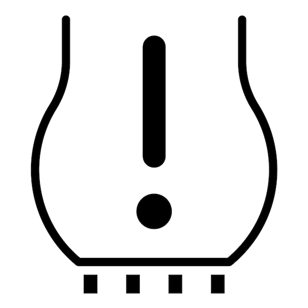 Le style de l'icône lumineuse du TPMS de conception vectorielle