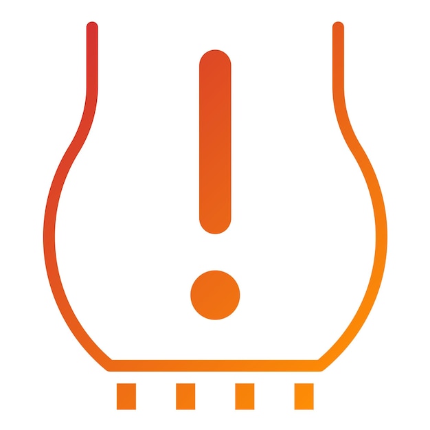 Le style de l'icône lumineuse du TPMS de conception vectorielle
