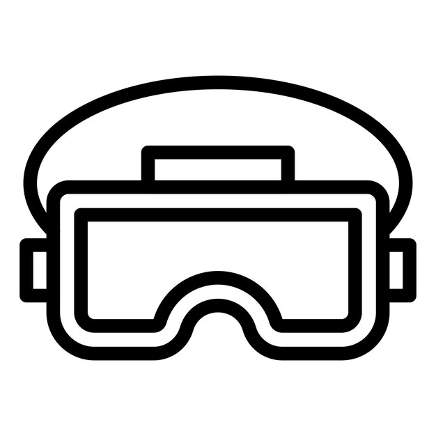 Vecteur le style d'icône des lunettes vector design vr