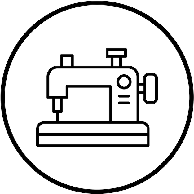 Le style de l'icône de la machine à coudre vectorielle