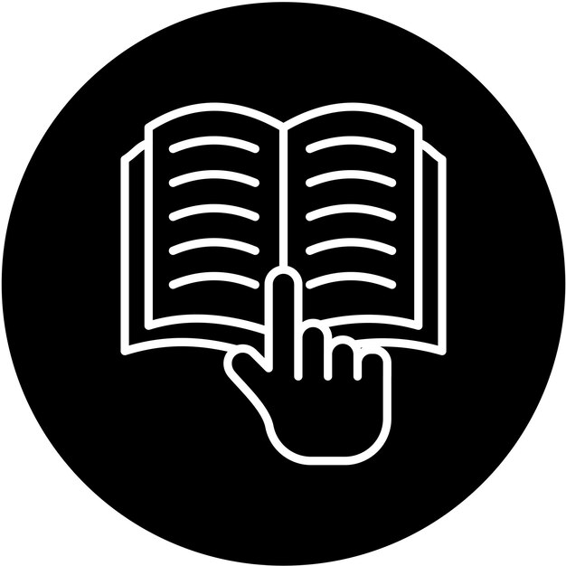 Style de l'icône de la main d'étude