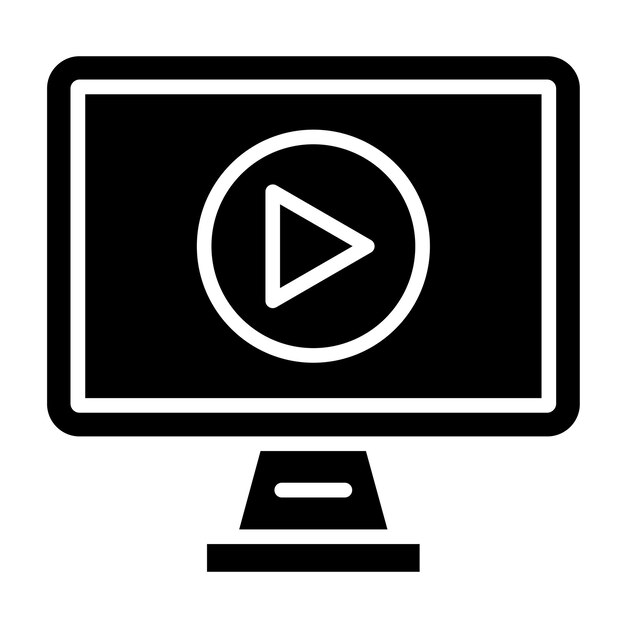 Le style d'icône des médias vectoriels