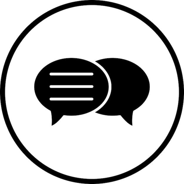 Style d'icône des messages de conception vectorielle