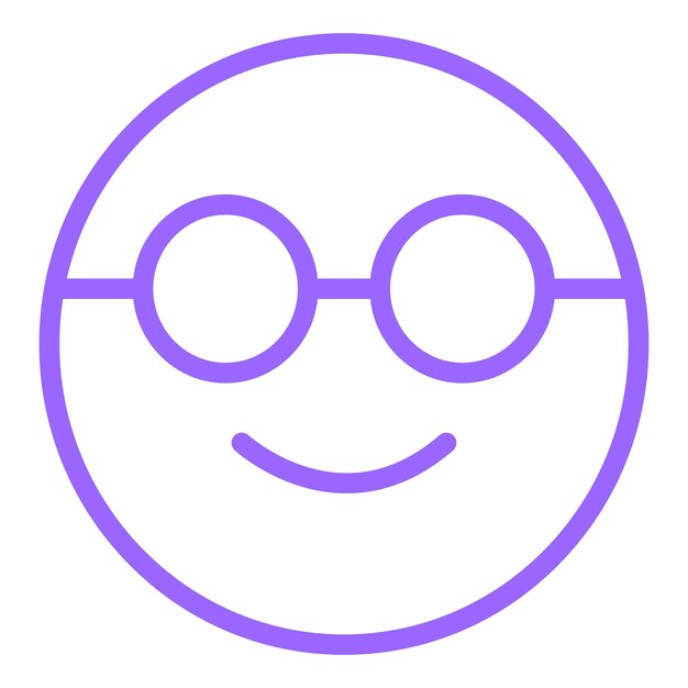 Le style de l'icône Nerd de la conception vectorielle