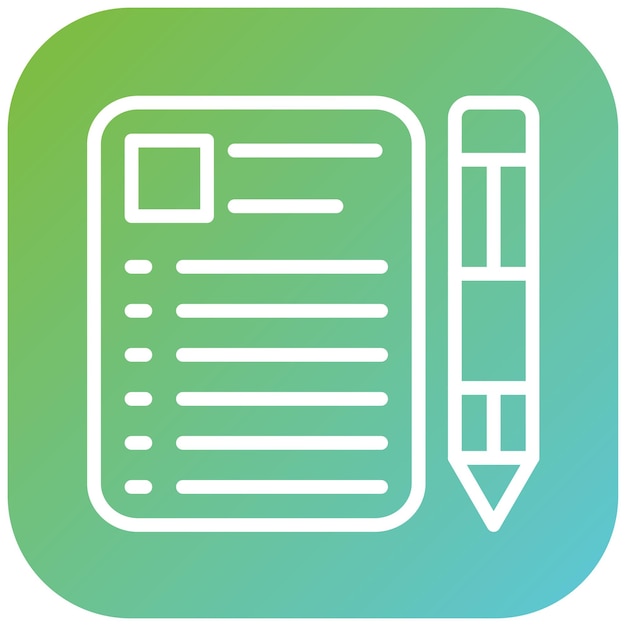 Style de l'icône des notes de sortie de conception vectorielle