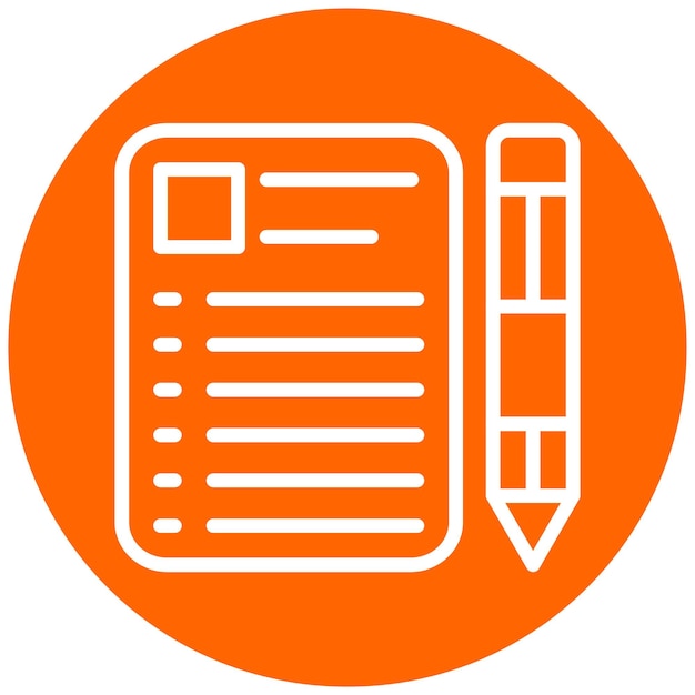 Style de l'icône des notes de sortie de conception vectorielle