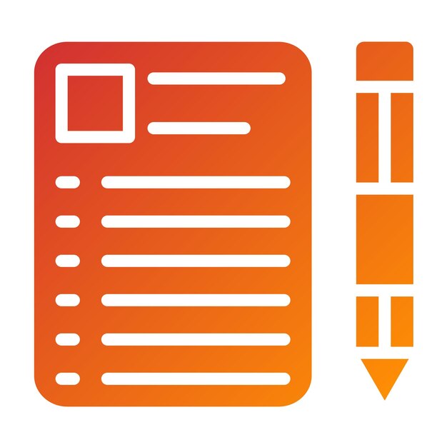 Style de l'icône des notes de sortie de conception vectorielle