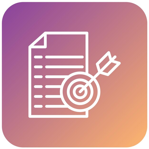 Style de l'icône de l'objectif de la conception vectorielle