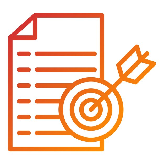 Style de l'icône de l'objectif de la conception vectorielle