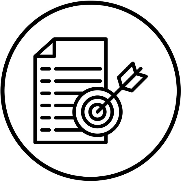 Style de l'icône de l'objectif de la conception vectorielle