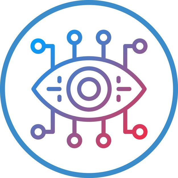 Le style de l'icône de l'œil bionique de conception vectorielle