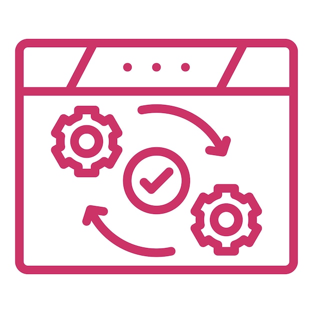 Style d'icône d'optimisation de conception vectorielle