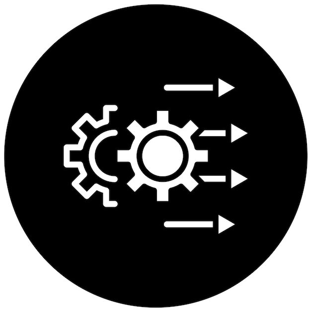 Style d'icône d'optimisation du processus de conception vectorielle