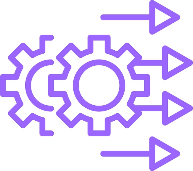 Style d'icône d'optimisation du processus de conception vectorielle
