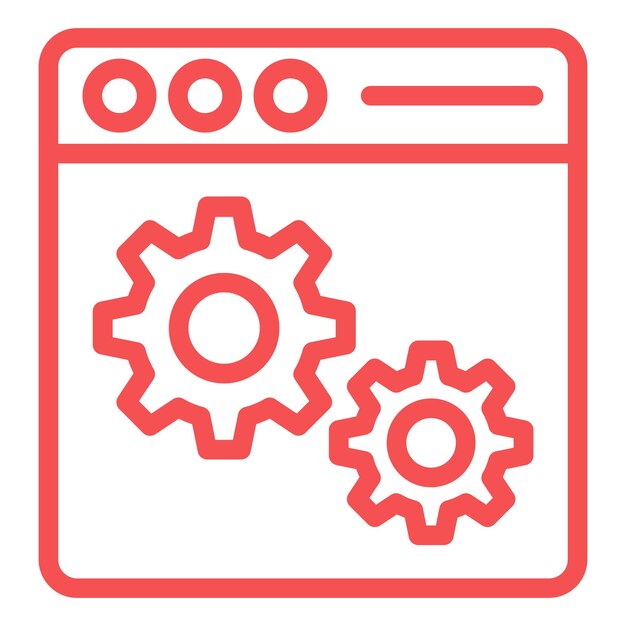Le style d'icône d'optimisation Web de conception vectorielle