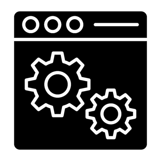 Le style d'icône d'optimisation Web de conception vectorielle