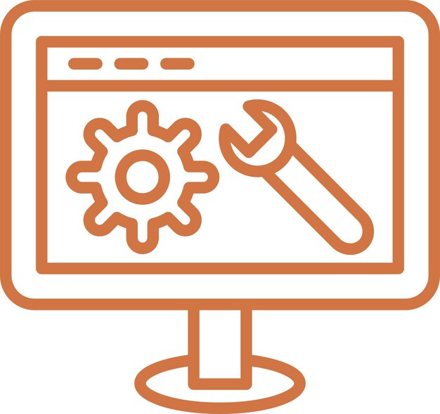 Le style d'icône d'optimisation Web de conception vectorielle