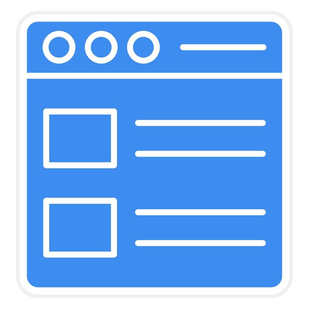 Le style d'icône de la page Web de conception vectorielle